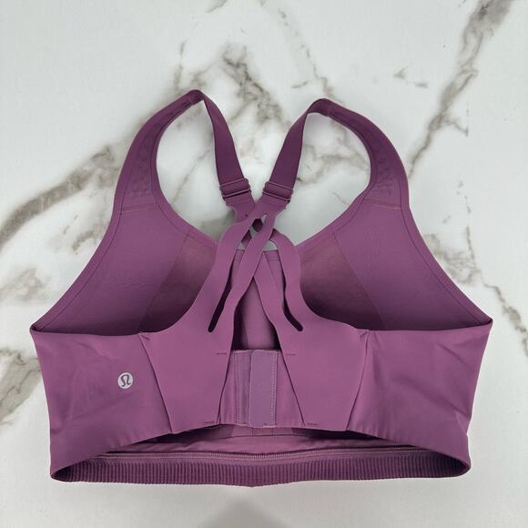 Lululemon Air Support Bra Womens Solid Purple Crossback Adjustable 36DD - Picture 3 of 8